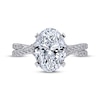 Thumbnail Image 3 of KAY Signature Collection Oval-Cut Lab-Grown Diamond Engagement Ring 2-1/2 ct tw 14K White Gold