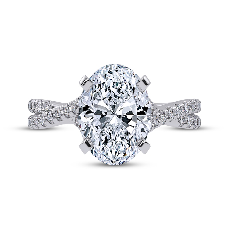 Main Image 3 of KAY Signature Collection Oval-Cut Lab-Grown Diamond Engagement Ring 2-1/2 ct tw 14K White Gold