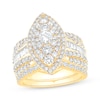 Thumbnail Image 1 of Round-Cut Multi-Diamond Center Marquise Frame Bridal Set 2-1/2 ct tw 14K Yellow Gold