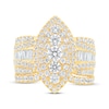 Thumbnail Image 3 of Round-Cut Multi-Diamond Center Marquise Frame Bridal Set 2-1/2 ct tw 14K Yellow Gold