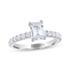 Thumbnail Image 1 of THE LEO Diamond Emerald & Round-Cut Engagement Ring 1-3/8 ct tw 14K White Gold