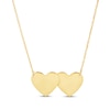 Thumbnail Image 0 of Engravable Double Heart Necklace 10K Yellow Gold 18"