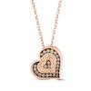 Thumbnail Image 1 of Le Vian Diamond Heart Necklace 1/2 ct tw 14K Strawberry Gold 19&quot;