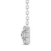 Thumbnail Image 3 of Multi-Diamond Circle Necklace 1/4 ct tw 14K White Gold 18&quot;