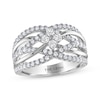 Thumbnail Image 1 of THE LEO Diamond Multi-Row Crossover Ring 1 ct tw 14K White Gold