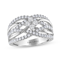 THE LEO Diamond Multi-Row Crossover Ring 1 ct tw 14K White Gold