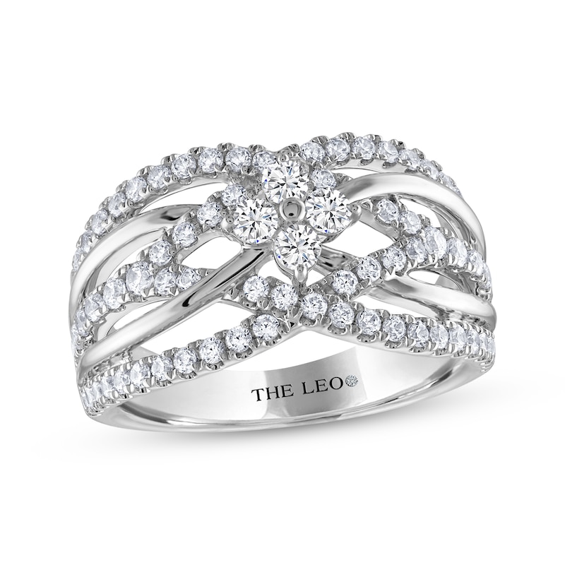 Main Image 1 of THE LEO Diamond Multi-Row Crossover Ring 1 ct tw 14K White Gold