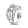 Thumbnail Image 2 of THE LEO Diamond Multi-Row Crossover Ring 1 ct tw 14K White Gold