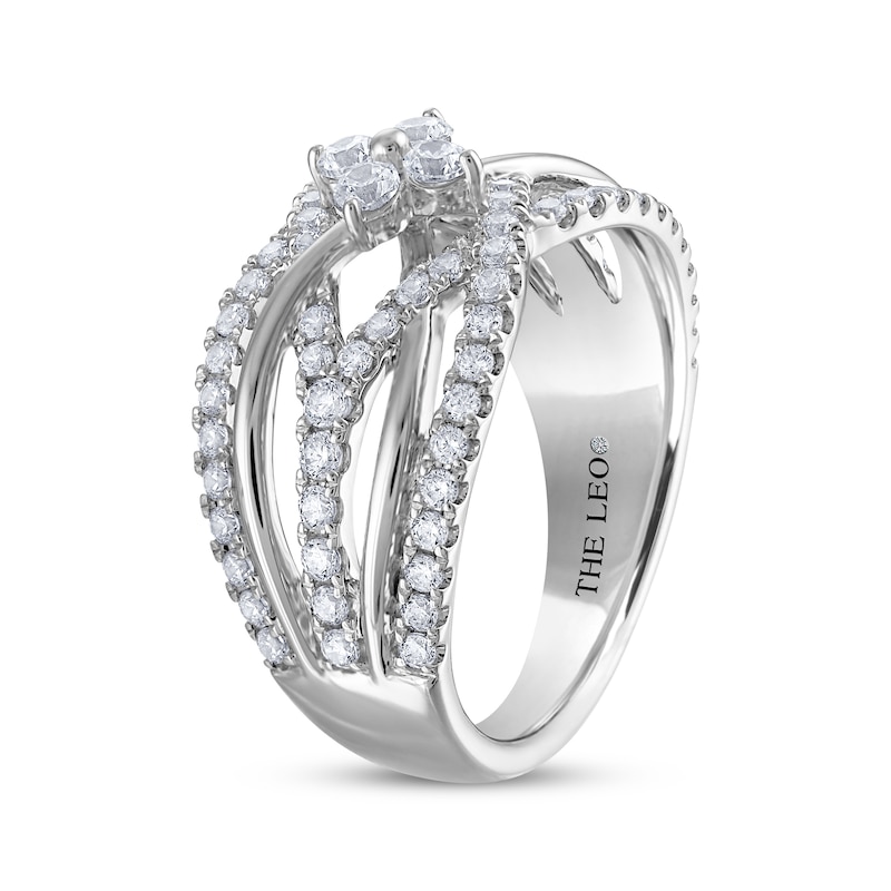 Main Image 2 of THE LEO Diamond Multi-Row Crossover Ring 1 ct tw 14K White Gold