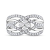 Thumbnail Image 3 of THE LEO Diamond Multi-Row Crossover Ring 1 ct tw 14K White Gold