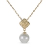 Thumbnail Image 1 of Cultured Pearl Woven Necklace 10K Yellow Gold 18&quot;