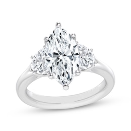 Memories Moments Magic Lab-Created Diamonds by KAY Marquise-Cut Three-Stone Engagement Ring 3-7/8 ct tw 14K White Gold