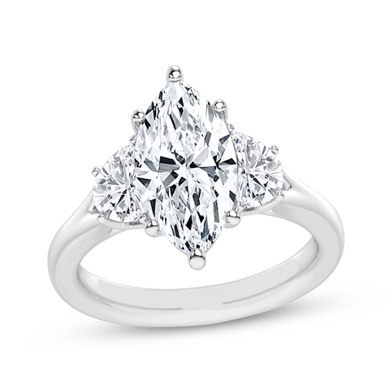 Lab-Created Diamonds by KAY Marquise-Cut Three-Stone Engagement Ring 3-7/8 ct tw 14K White Gold