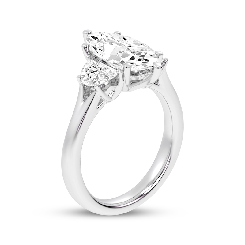 Main Image 2 of Memories Moments Magic Lab-Grown Diamonds by KAY Marquise-Cut Three-Stone Engagement Ring 3-7/8 ct tw 14K White Gold