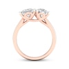 Thumbnail Image 1 of Toi et Moi Lab-Grown diamond Princess-Cut & Pear-Shaped Engagement Ring 4 ct tw 14K Rose Gold