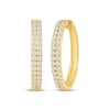 Thumbnail Image 1 of Diamond Two-Row Hoop Earrings 2 ct tw 10K Yellow Gold