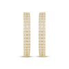 Thumbnail Image 2 of Diamond Two-Row Hoop Earrings 2 ct tw 10K Yellow Gold