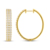 Thumbnail Image 3 of Diamond Two-Row Hoop Earrings 2 ct tw 10K Yellow Gold