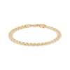 Thumbnail Image 1 of Rope Chain Bracelet 5mm Semi-Solid 10K Yellow Gold 7.5&quot;