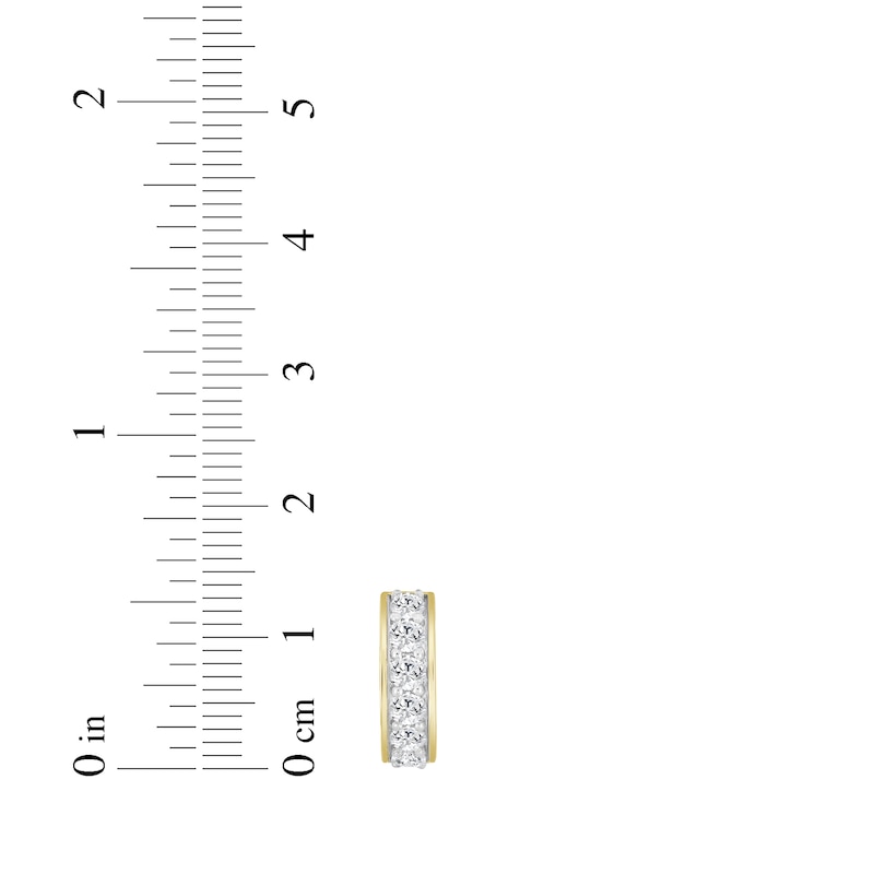 Main Image 3 of Lab-Grown Diamonds by KAY Men's Huggie Hoop Earrings 1 ct tw 10K Yellow Gold