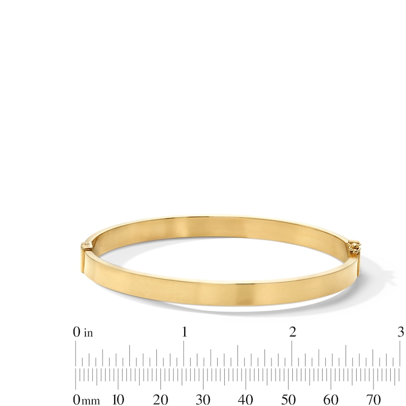 Main Image 2 of Flat Tube Bangle Bracelet 10K Yellow Gold 6mm