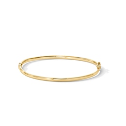 Hollow Bangle Bracelet 3mm 10K Yellow Gold