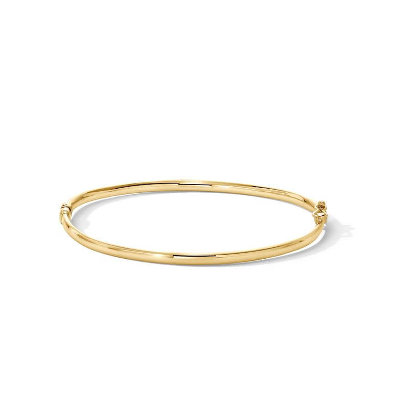 Main Image 1 of Hollow Bangle Bracelet 3mm 10K Yellow Gold