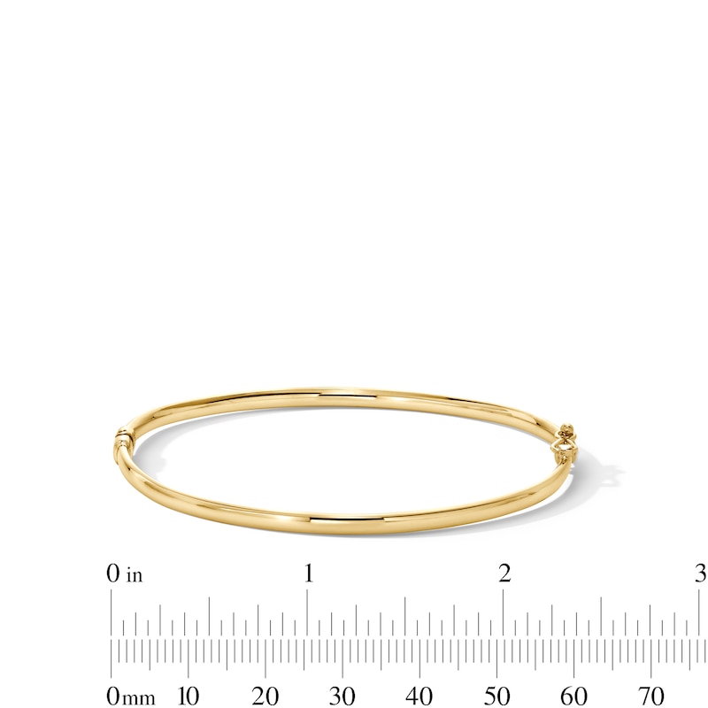 Main Image 3 of Hollow Bangle Bracelet 3mm 10K Yellow Gold