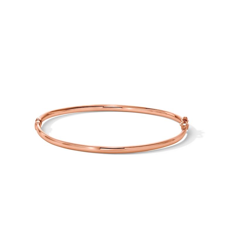 Main Image 1 of Hollow Bangle Bracelet 3mm 10K Rose Gold