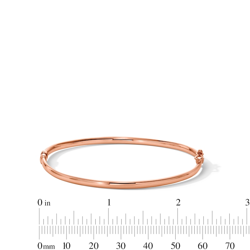 Main Image 3 of Hollow Bangle Bracelet 3mm 10K Rose Gold