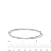 Thumbnail Image 3 of Hollow Bangle Bracelet 3mm 10K White Gold