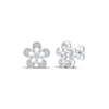 Thumbnail Image 1 of Diamond Flower Stud Earrings 1/10 ct tw 10K White Gold