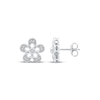 Thumbnail Image 3 of Diamond Flower Stud Earrings 1/10 ct tw 10K White Gold