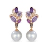 Thumbnail Image 2 of Le Vian Pretty in Pink Cultured Pearl & Multi-Gemstone Dangle Earrings 1/6 ct tw Diamonds 14K Strawberry Gold