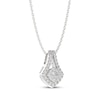 Thumbnail Image 2 of THE LEO Diamond Shield-Shaped Necklace 3/8 ct tw 14K White Gold 19&quot;