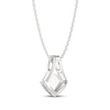 Thumbnail Image 3 of THE LEO Diamond Shield-Shaped Necklace 3/8 ct tw 14K White Gold 19&quot;