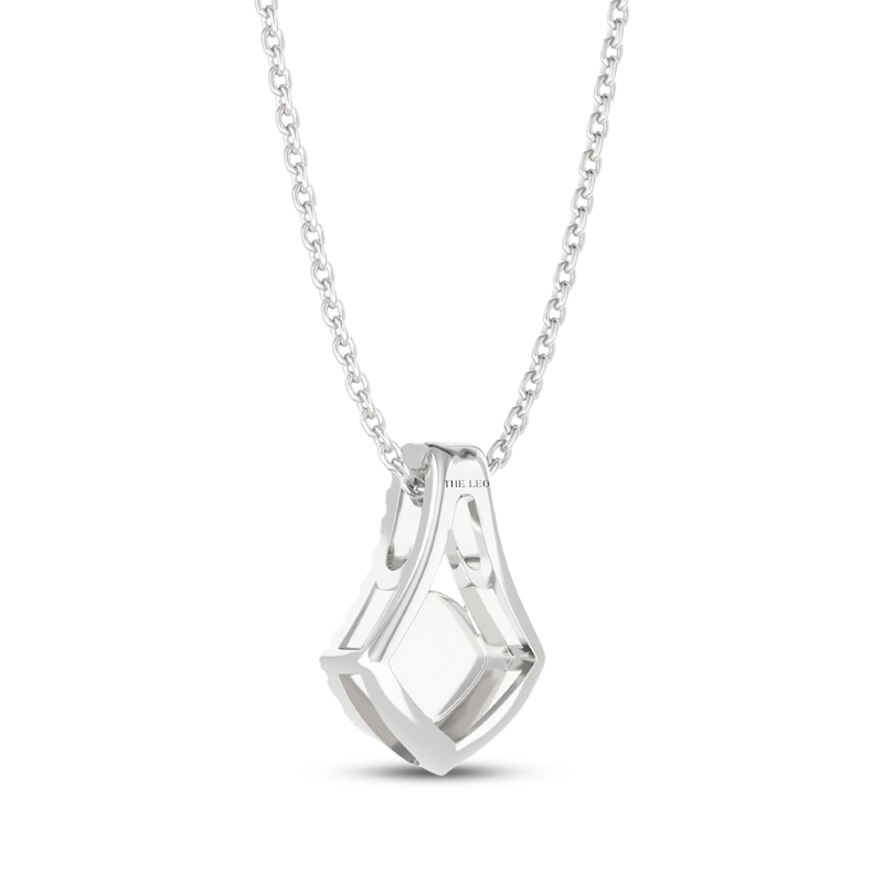 Main Image 3 of THE LEO Diamond Shield-Shaped Necklace 3/8 ct tw 14K White Gold 19&quot;