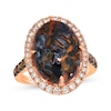 Thumbnail Image 1 of Le Vian Oval-Cut Aquadite Ring 7/8 ct tw Diamonds 14K Strawberry Gold