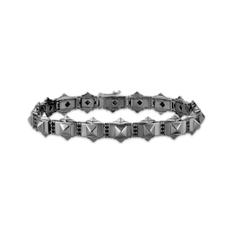 Ink & Ice Men's Black Diamond Stud Bracelet 1/2 ct tw Black Rhodium-Plated Sterling Silver 8.5&quot;