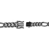 Thumbnail Image 4 of Ink & Ice Men's Black Diamond Figaro Chain Bracelet 1 ct tw Black Rhodium-Plated Sterling Silver 8.5&quot;