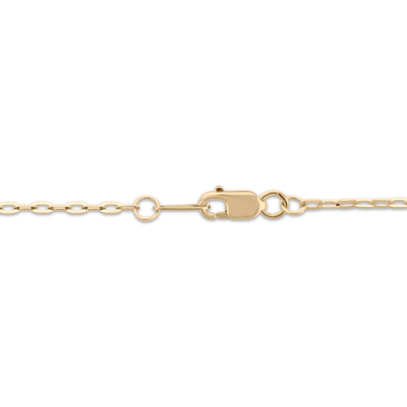 Main Image 4 of STUDIO BY KAY Diamond Bezel-Set Solitaire Bar Necklace 1/10 ct tw 10K Yellow Gold 18&quot;