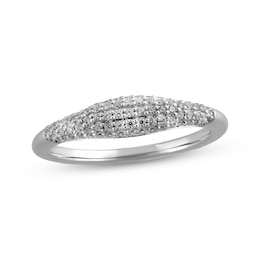 STUDIO BY KAY Diamond Pavé Curve Ring 1/4 ct tw 10K White Gold