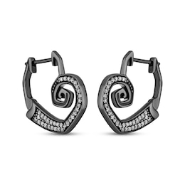 Disney Treasures The Nightmare Before Christmas Diamond Spiral Earrings 1/6 ct tw Black Rhodium-Plated Sterling Silver