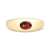 Thumbnail Image 3 of Oval-Cut Garnet Solitaire Dome Ring 10K Yellow Gold