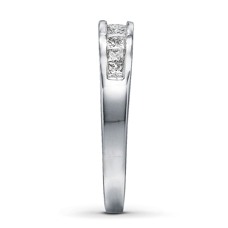 Main Image 3 of Previously Owned Diamond Anniversary Band 1/2 ct tw Princess-cut 14K White Gold