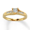 Thumbnail Image 1 of Previously Owned Engagement Ring 1/2 ct tw Princess-cut Diamonds 14K Yellow Gold