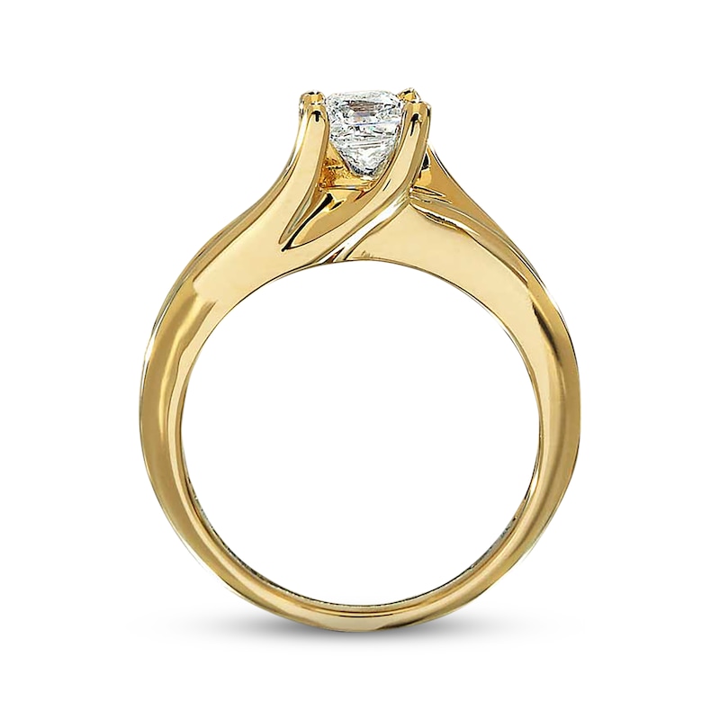 Previously Owned Diamond Engagement Ring 2 ct tw Princess-cut 14K Yellow Gold