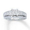 Thumbnail Image 0 of Previously Owned Diamond Engagement Ring 1 ct tw Princess-cut 14K White Gold