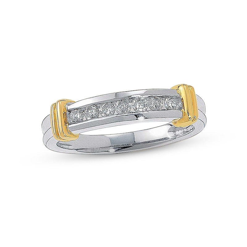 Main Image 1 of Previously Owned Diamond Anniversary Band 1/4 ct tw Round-cut 14K Two-Tone Gold