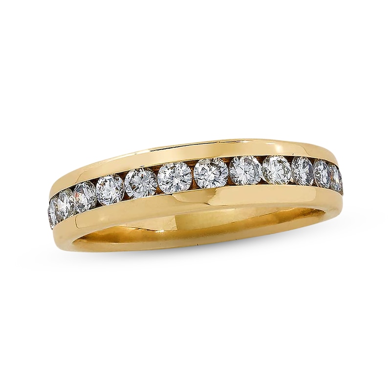 Previously Owned Men's Diamond Wedding Band 1 ct tw Round-cut 14K Yellow Gold